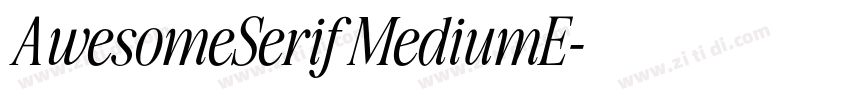 AwesomeSerif MediumE字体转换